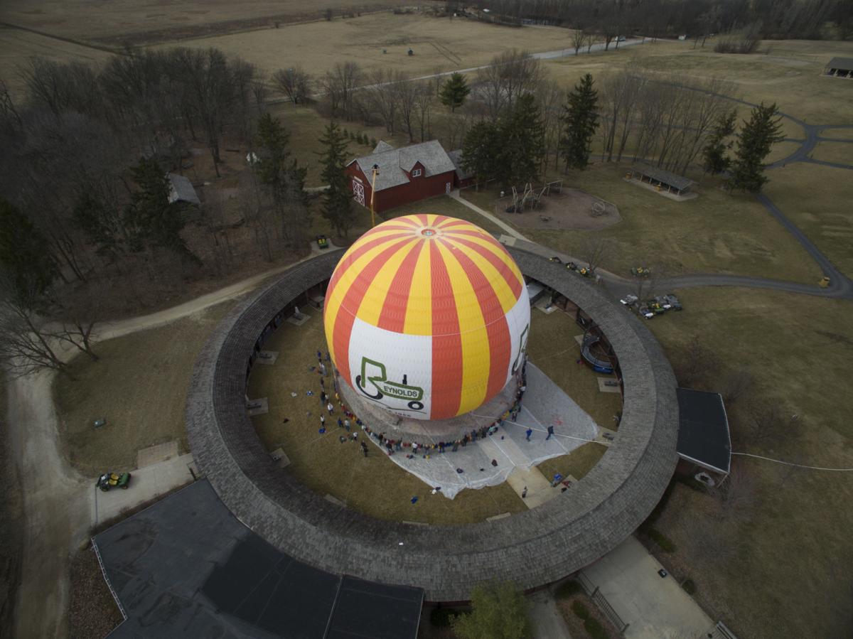 Conner Prairie inflates 140foot tethered helium balloon Features