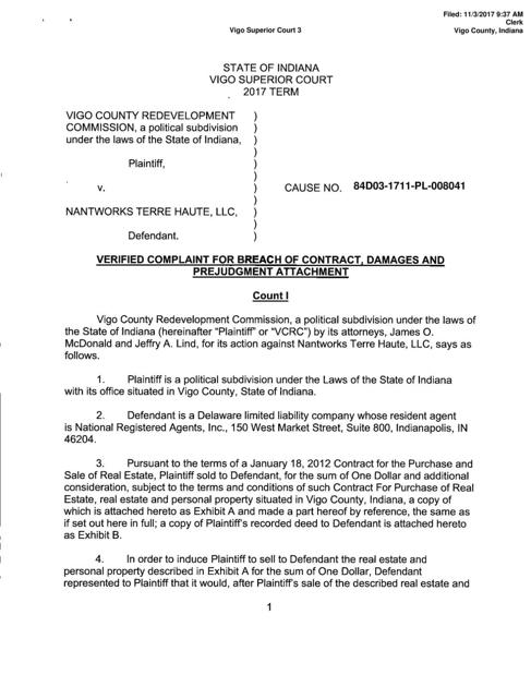 Nantworks Complaint Tribstar Com