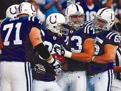 Indianapolis Colts center Jeff Saturday is missing a foot -- OK