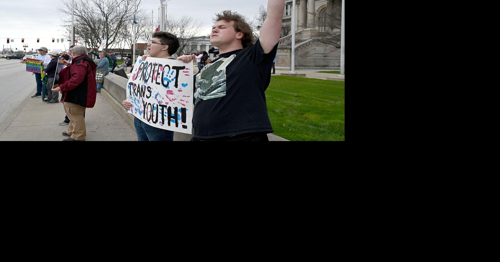 Standing up: Trans, LGBTQ+ community protests legislation | Local News ...