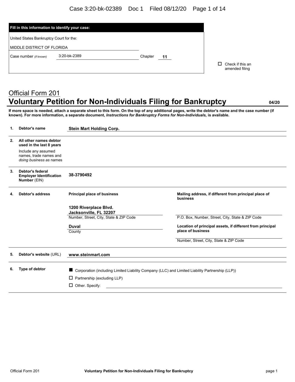 Stein Mart Inc. declares bankruptcy | Local News | tribstar.com