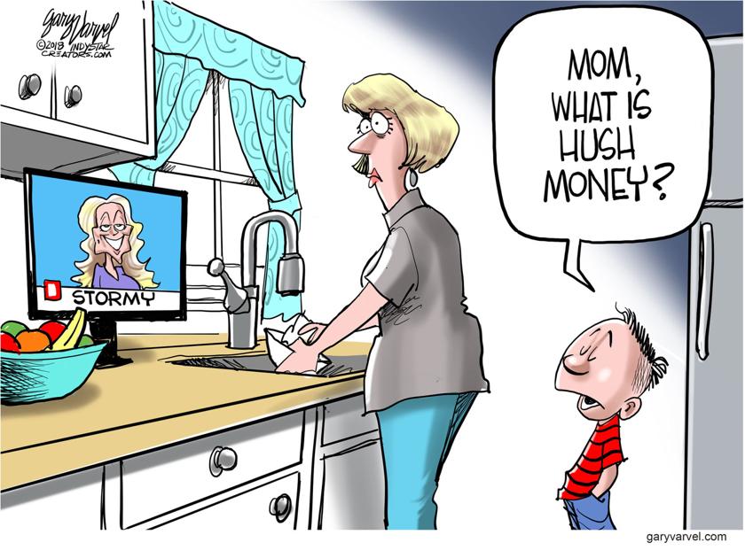 Editorial Cartoon Hush Money Opinion