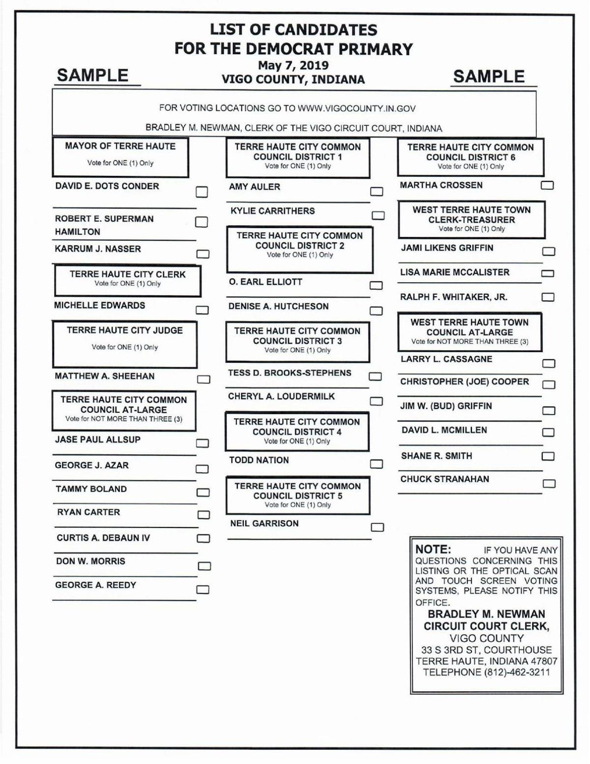 Lamar County Ballot 2019 Lamarcounty.us