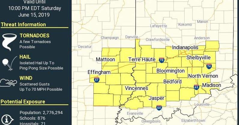 Wabash Valley under tornado watch and flash flood warning | Local News ...