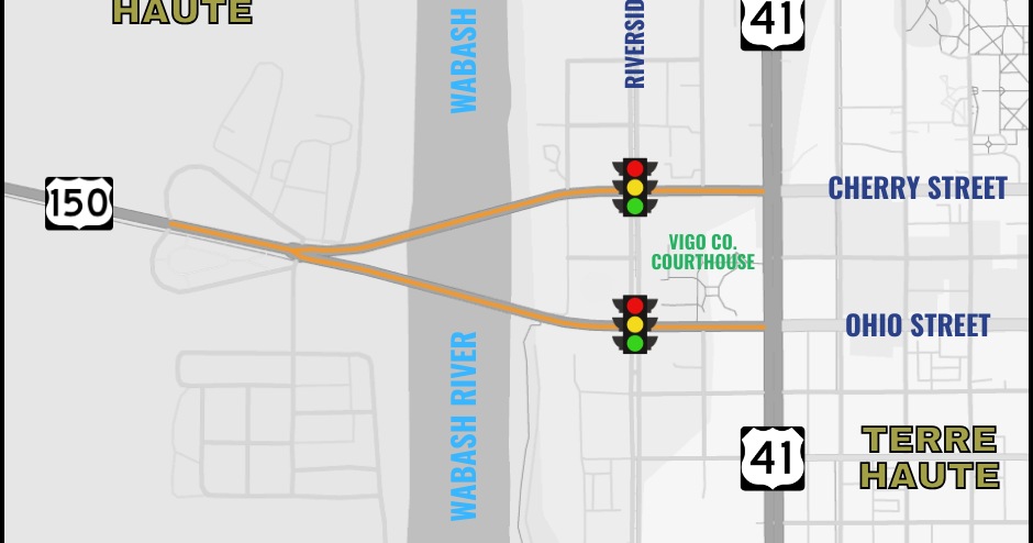 Lane closures, traffic pattern shift to impact U.S. 150 near Vigo County Courthouse