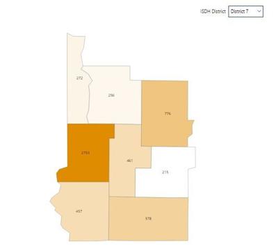 reported covid cases district vigo county tribstar oct monday map