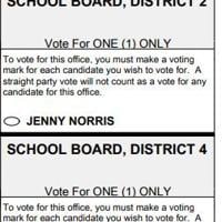 School board sample ballot