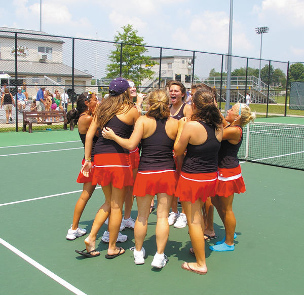 TH South girls tennis wins semistate, 2010