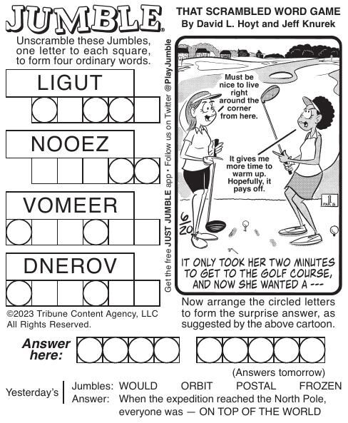 Just 2 Words - THURSDAY JUMBLE CROSSWORD PUZZLE + 2