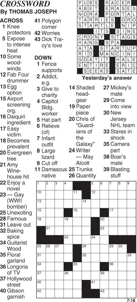 Puzzles: Printable Crossword - Issue: July 7 / July 14, 2023