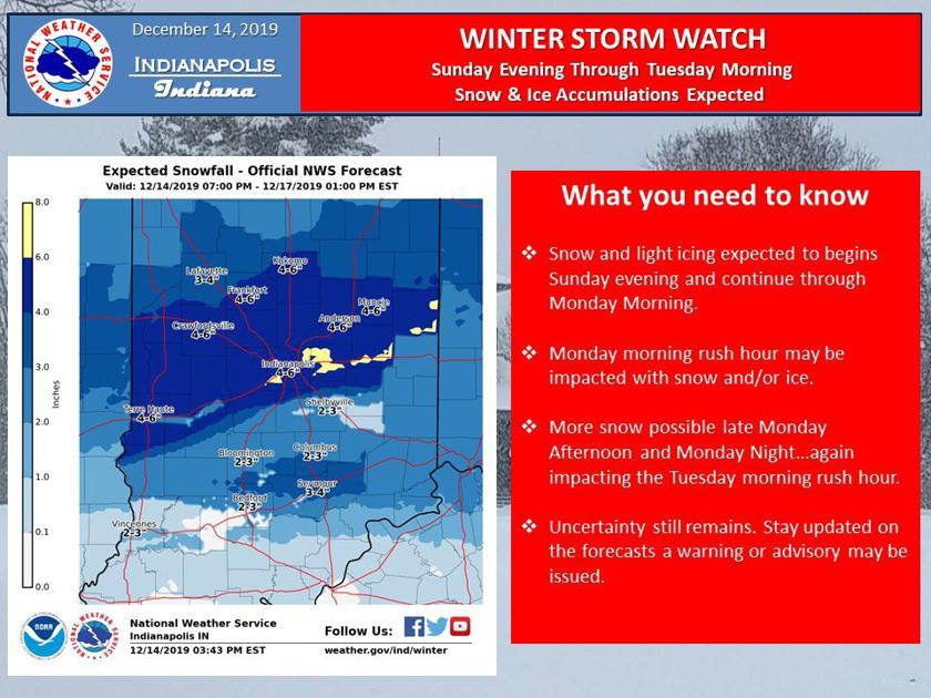 Snow Likely Sunday Night Through Tuesday Morning News Tribstar Com