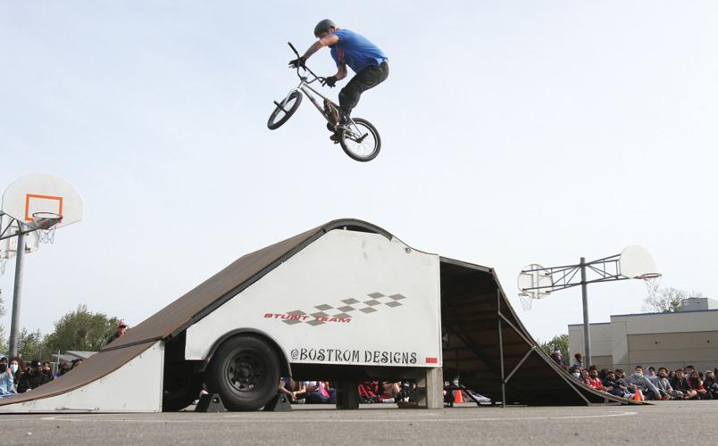 BMX riders give positive message at Williams Middle School Tracy