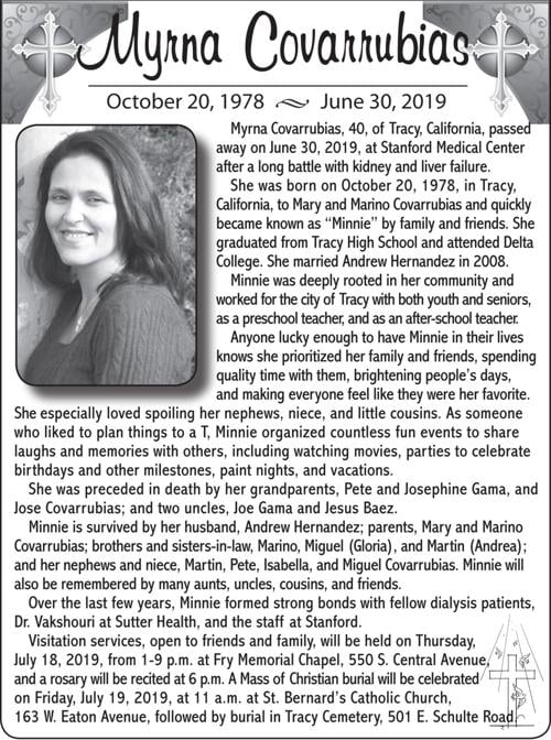 Myrna Covarrubias Tracy Press Obituaries