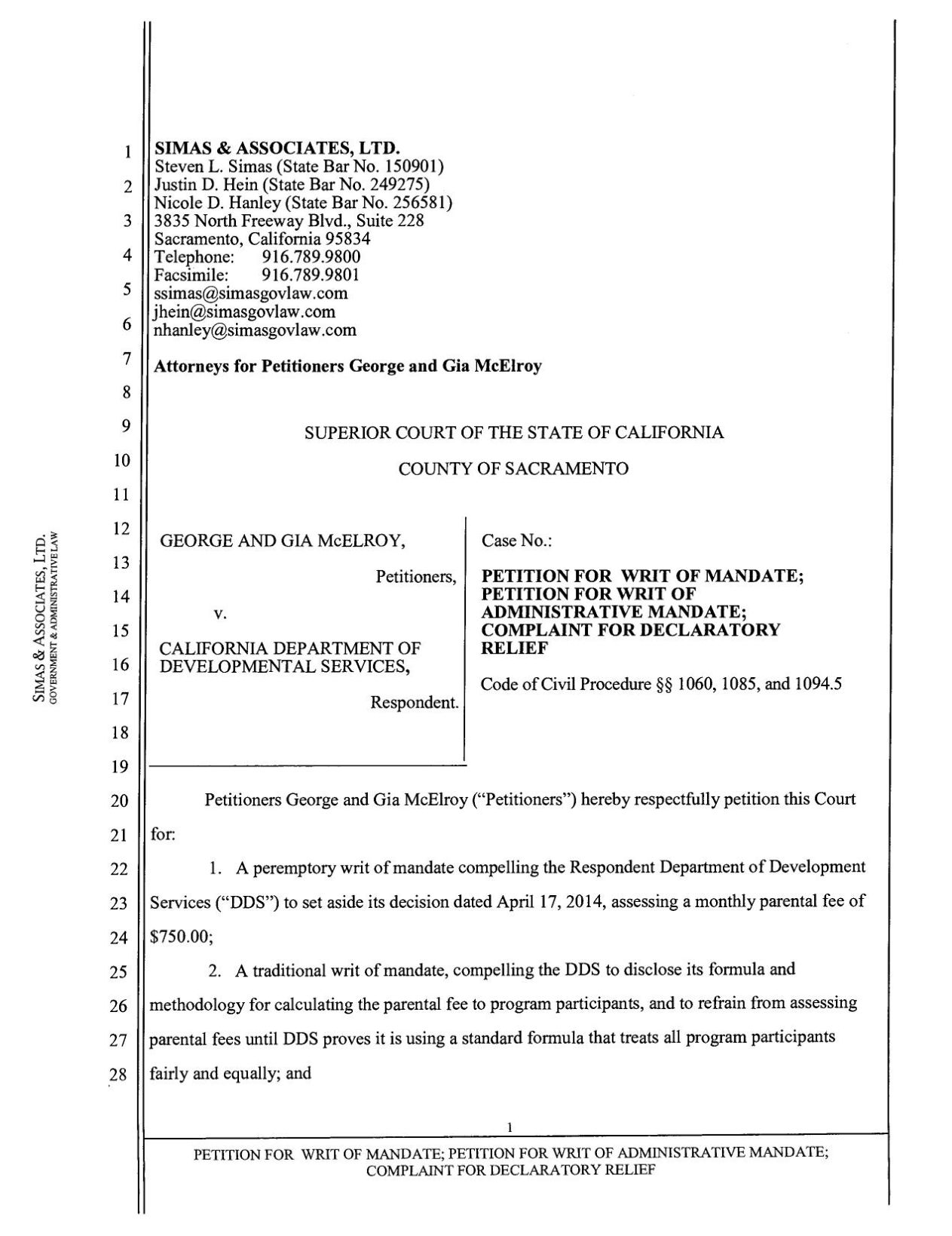 McElroy lawsuit against State of California | | ttownmedia.com