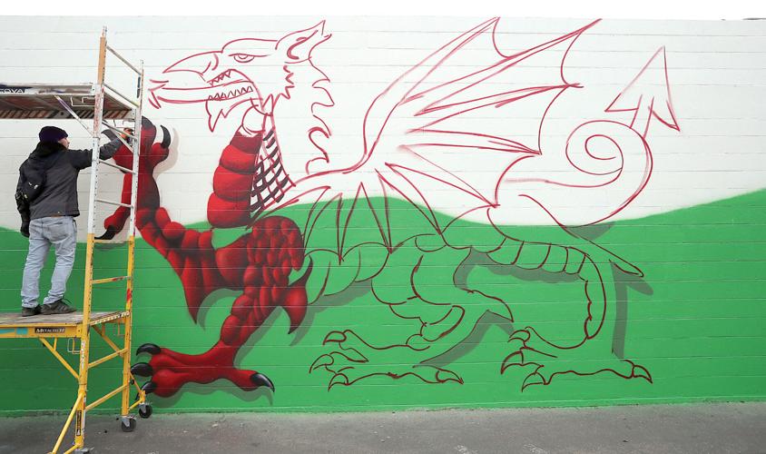 Welsh Rugby Mural Welsh heritage is theme for new downtown mural | Tracy Press ...