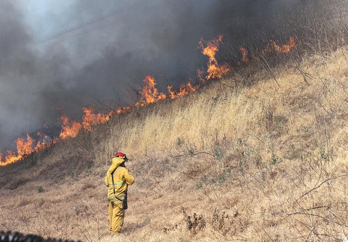 Fire burns along I205 Tracy Press News