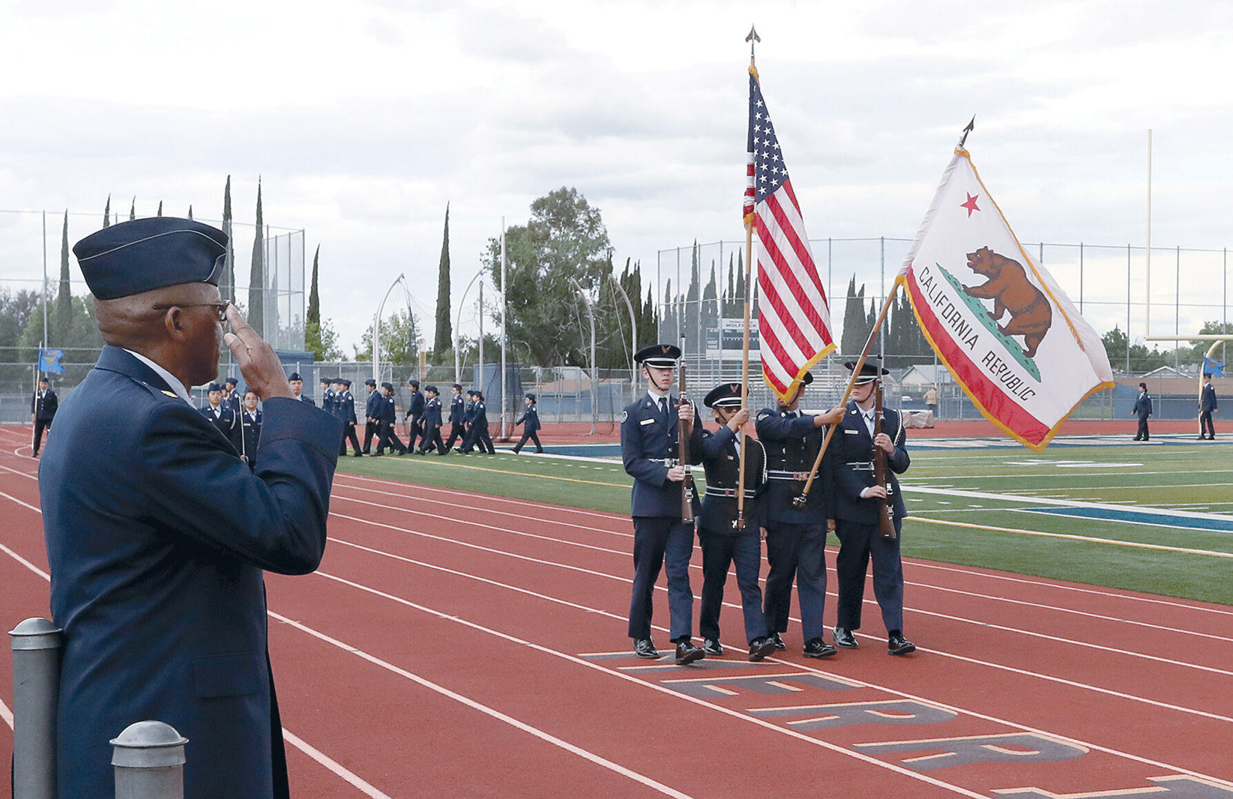 Air Force JROTC cadets hold Pass in Review ceremony | Tracy