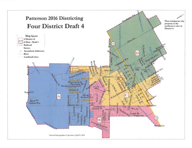 Election district map cemented Patterson Irrigator News