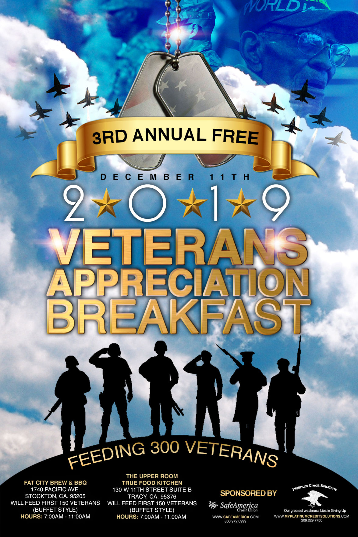 3rd Annual Veterans Appreciation Breakfast Tracy Press