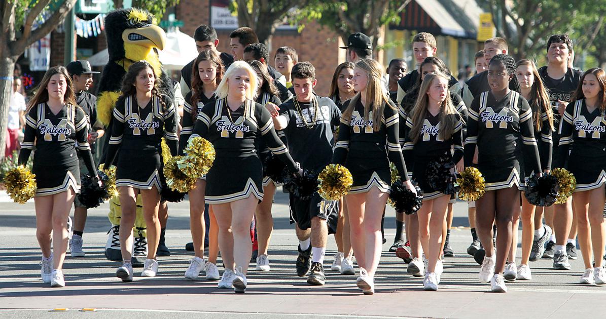 Millennium High School parades through downtown Tracy Press