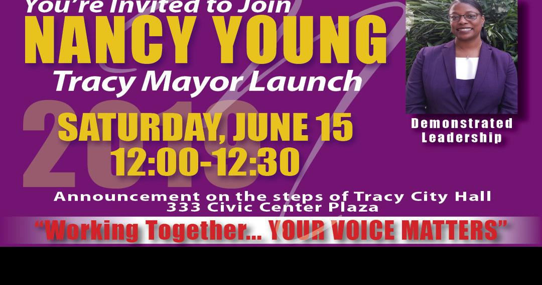 Nancy Young Tracy Mayor Launch Tracy Press