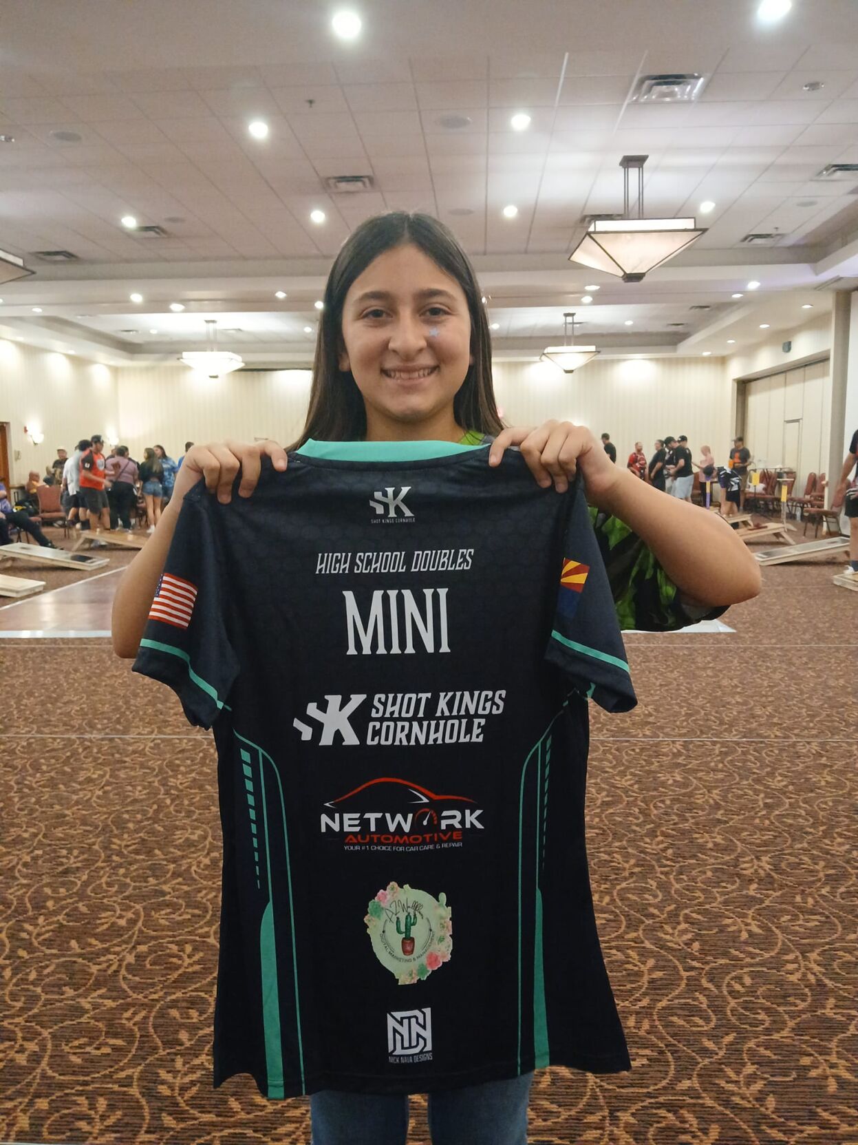 Minabella Woods, cornhole player