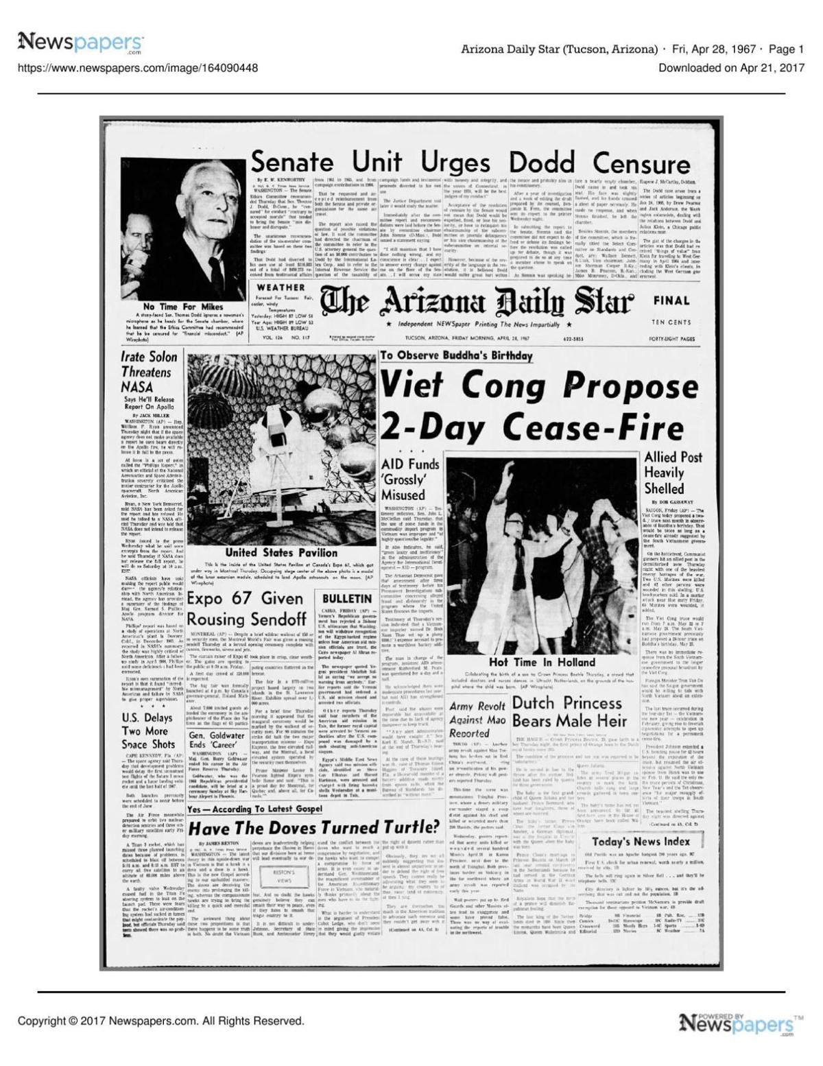 Arizona Daily Star front page April 28, 1967.pdf