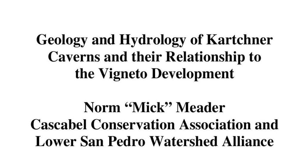 Report on Kartchner's relationship to Vigneto