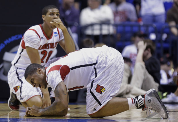 Midwest Region Final: No. 1 Louisville 85, No. 2 Duke 63: After Ware breaks leg, inspired Cardinals earn Final Four berth    