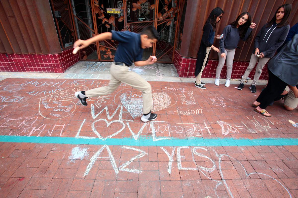 Valentines sidewalk messages