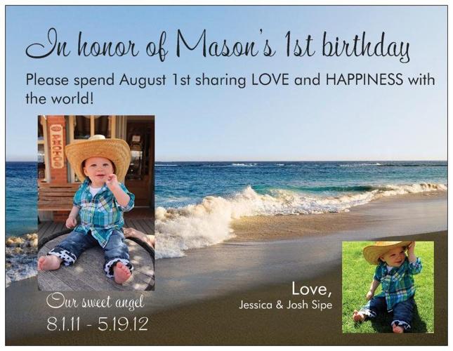 Mason's first birthday