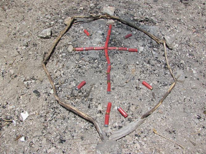 Shell casings at shooting site