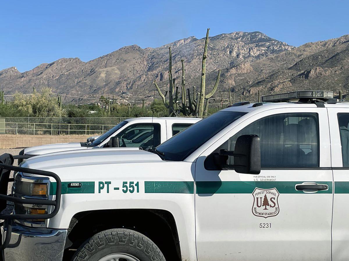 Wildfire burning in Tucson's Ventana Canyon area