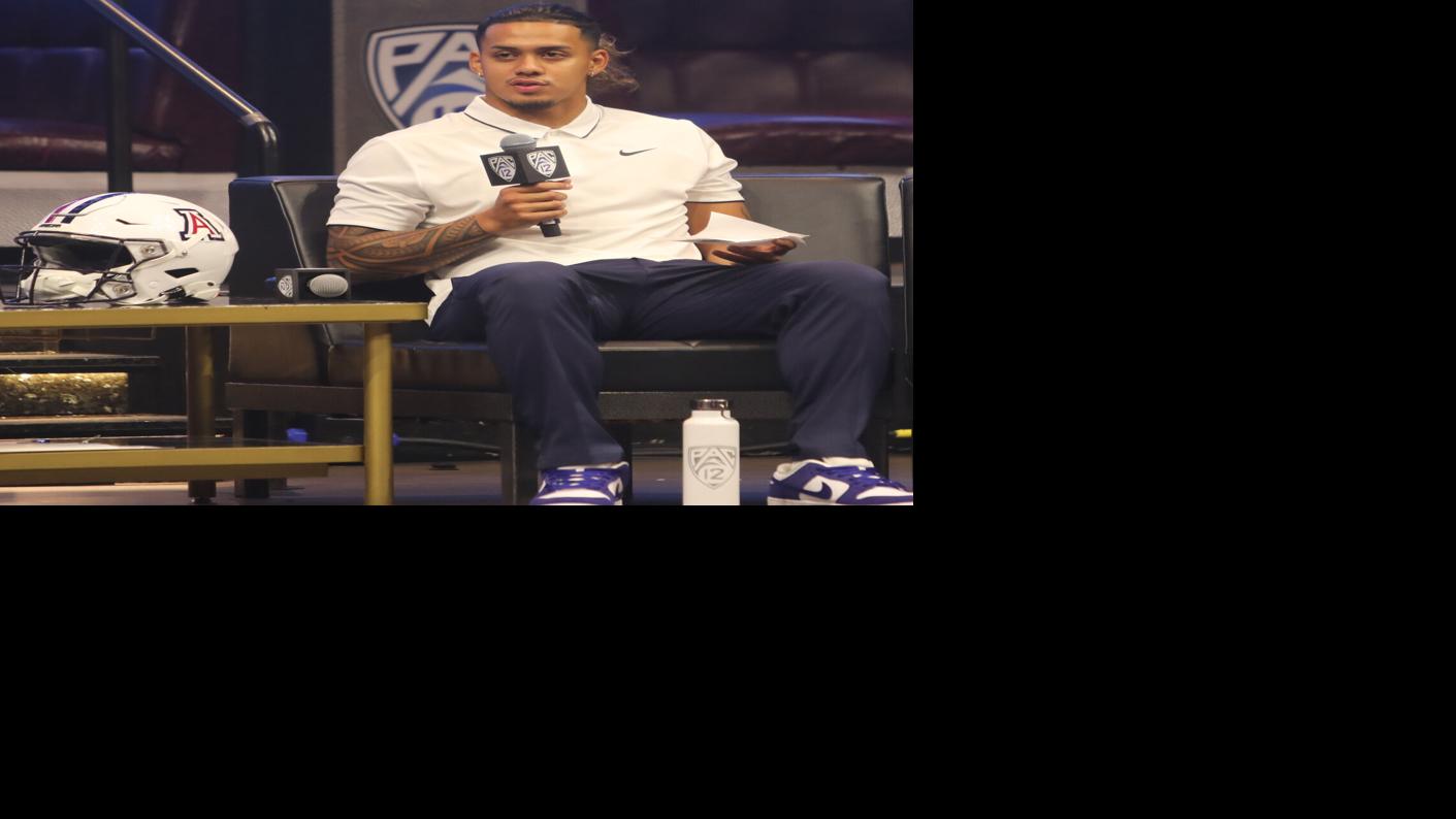 Arizona quarterback Jayden de Laura | Pac-12 Media Day | July 21, 2023