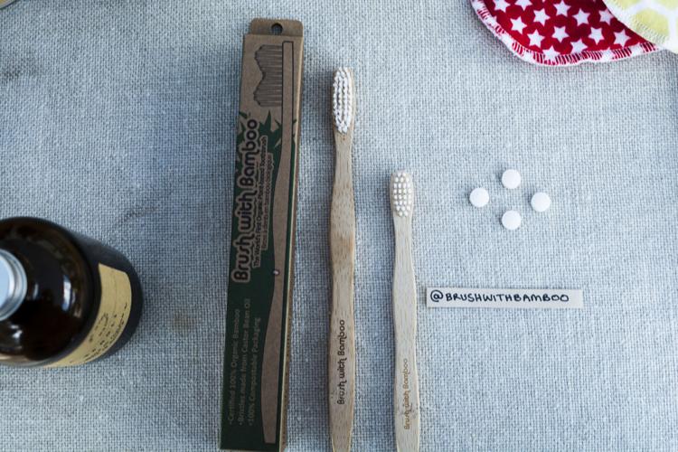 Bamboo Toothbrushes and Package Free Toothpaste Tabs