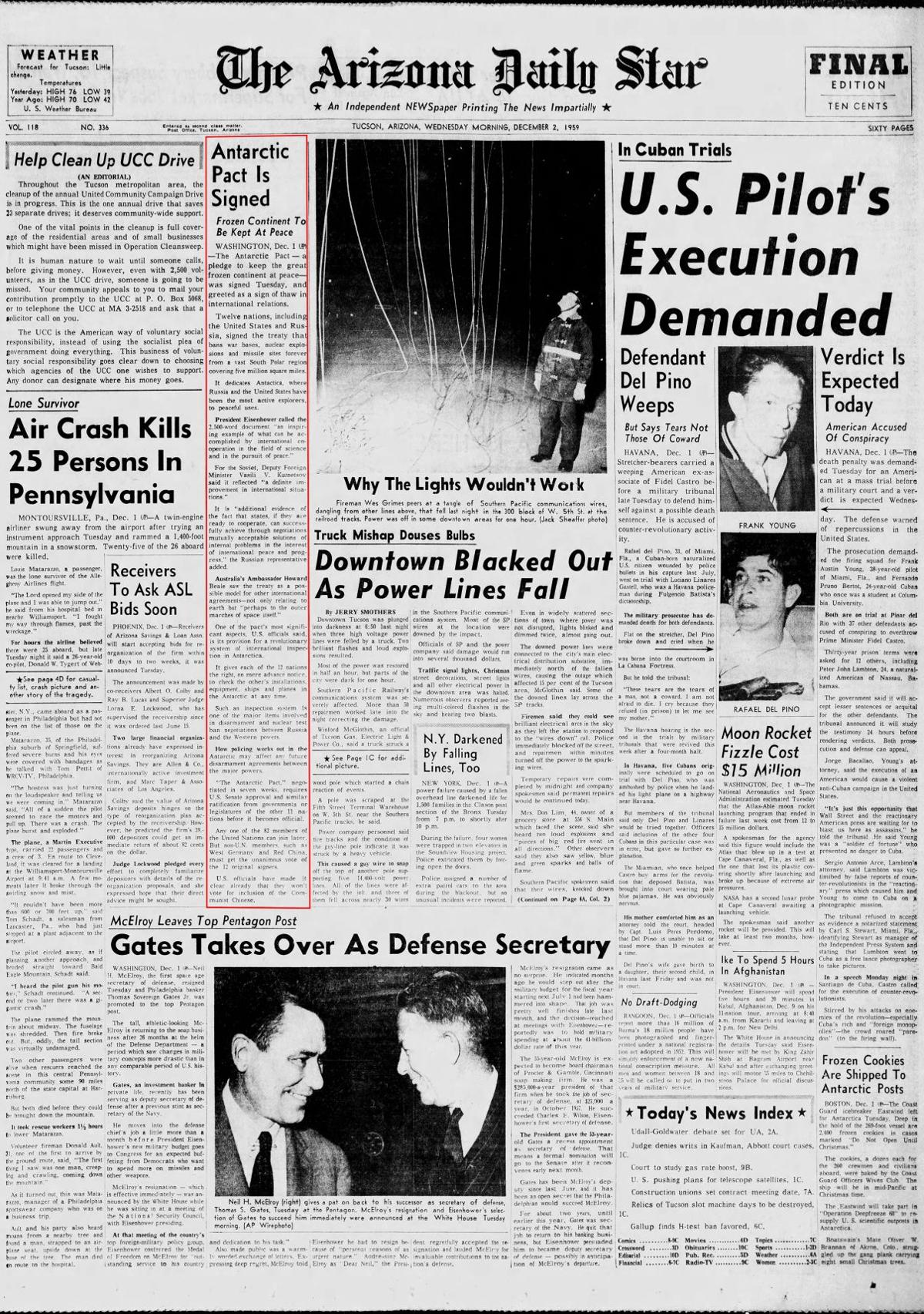 Dec. 2, 1959: Antarctic Pact is signed