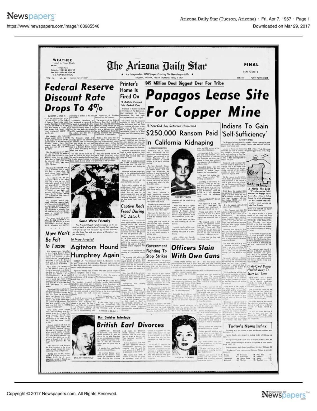 Arizona Daily Star front page April 7, 1967.pdf