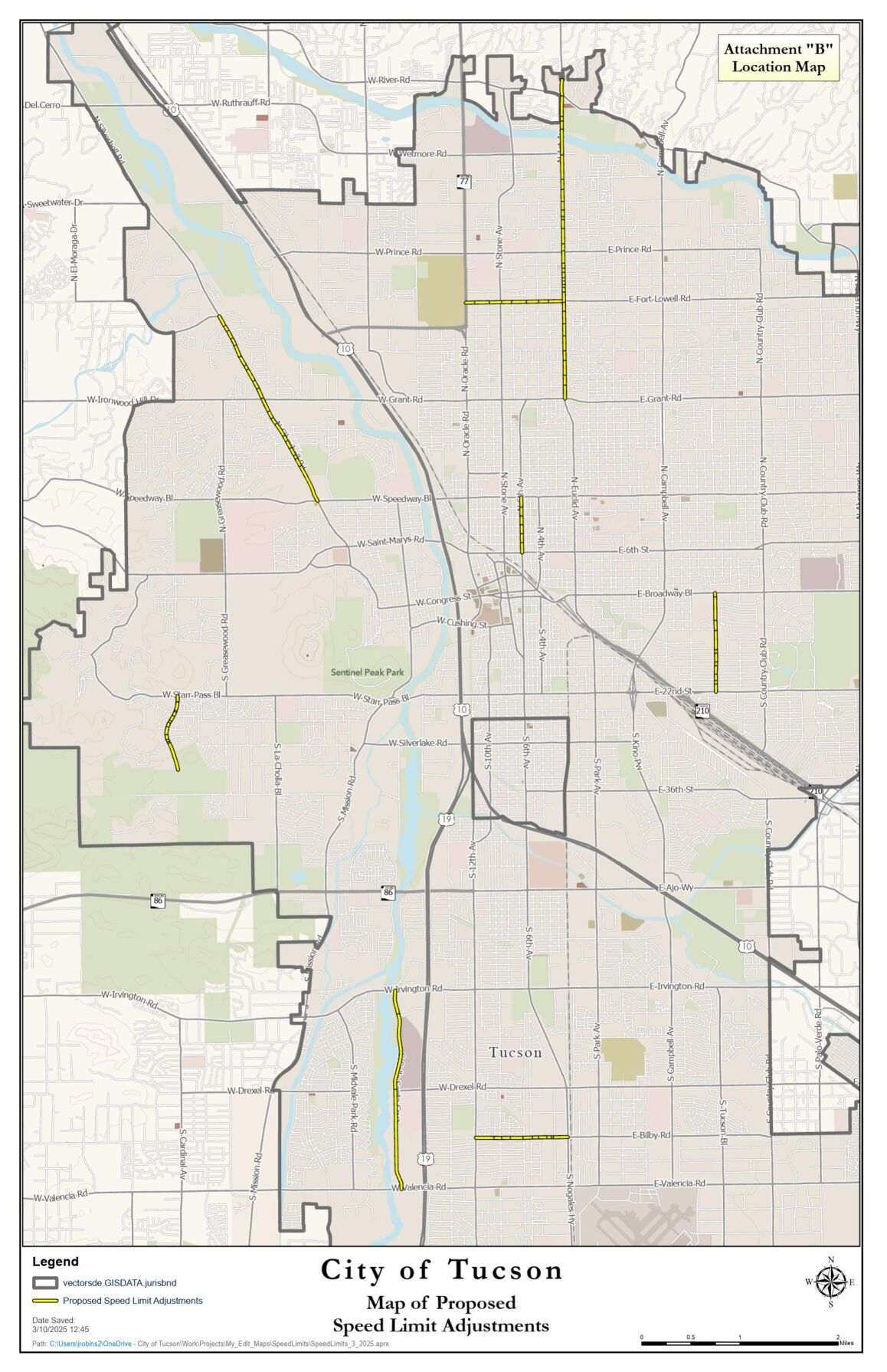 Speed limits dropped along several Tucson streets