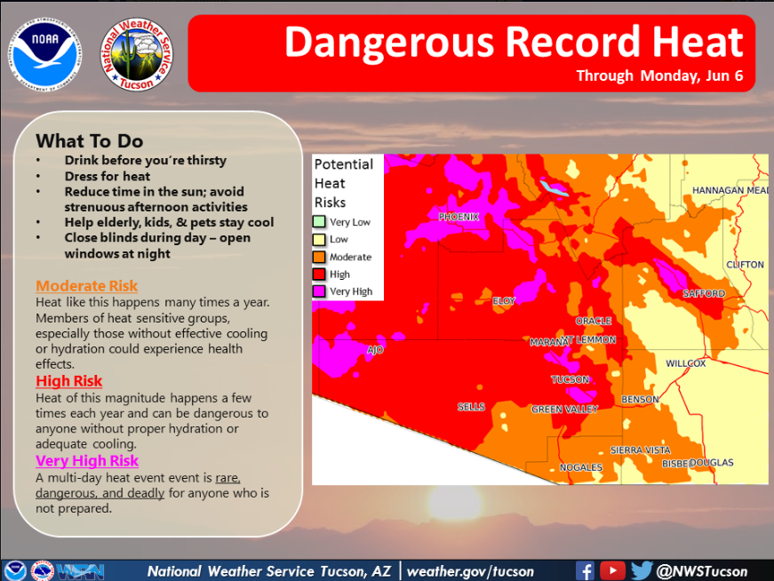 Tucson ties heat record; worst yet to come
