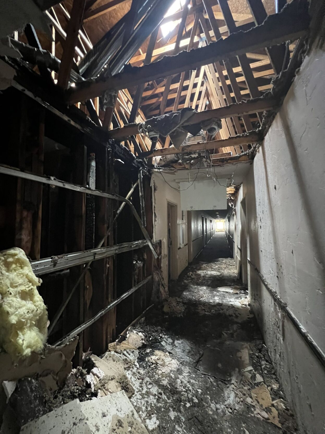 A scorched hallway of the Baymont by Wyndham Hotel