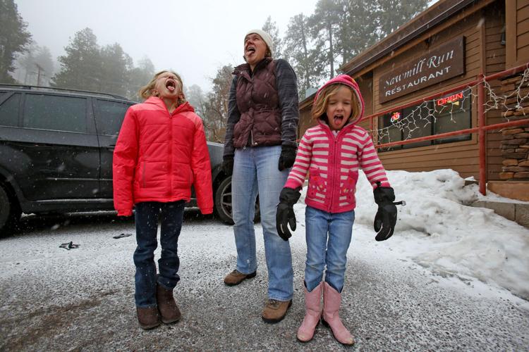 Snowfall in Arizona, California