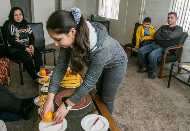 Syrian refugee family
