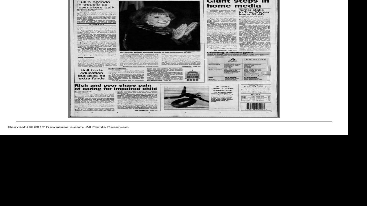Arizona Daily Star front page Jan. 11, 2000