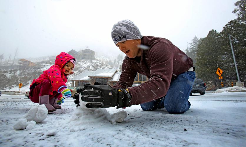 Snowfall in Arizona, California