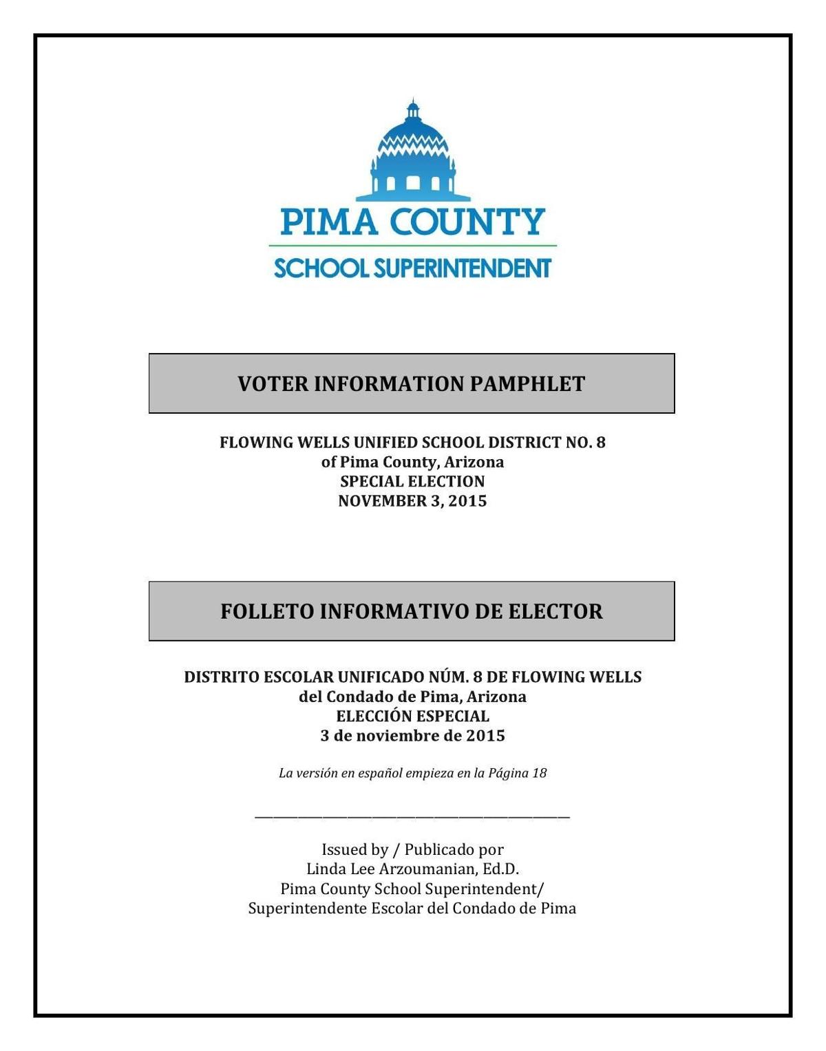 Flowing Wells Unified School District Voter Pamphlet 2015