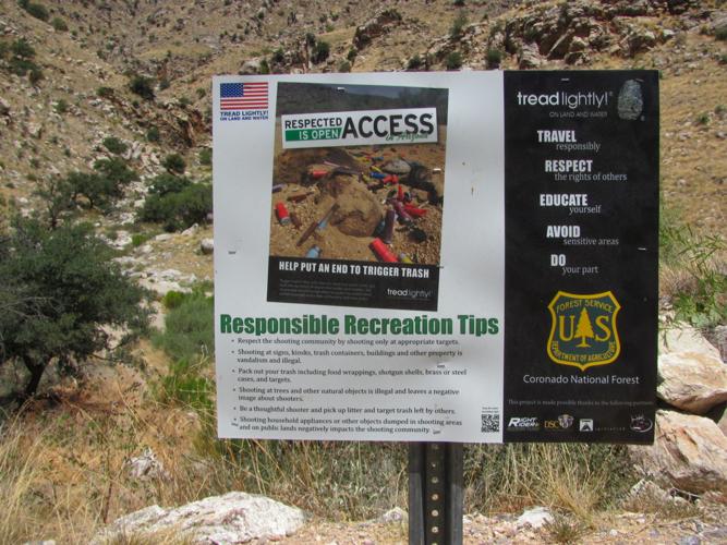 Sign at shooting site