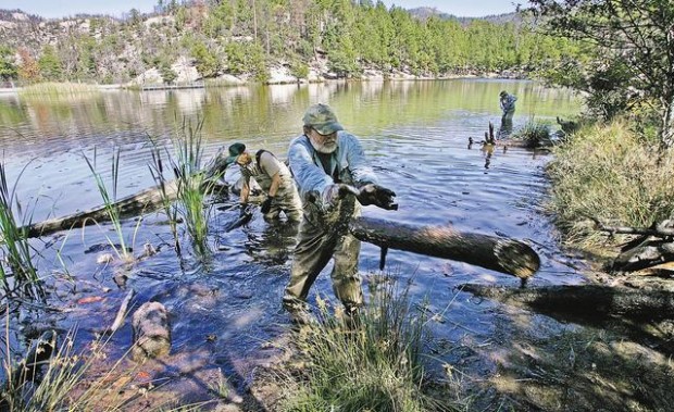 Rose Canyon Lake Debris Is Removed