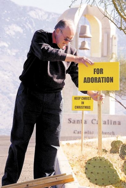 Burma Shave-style ads advance duo's Christmas crusade  