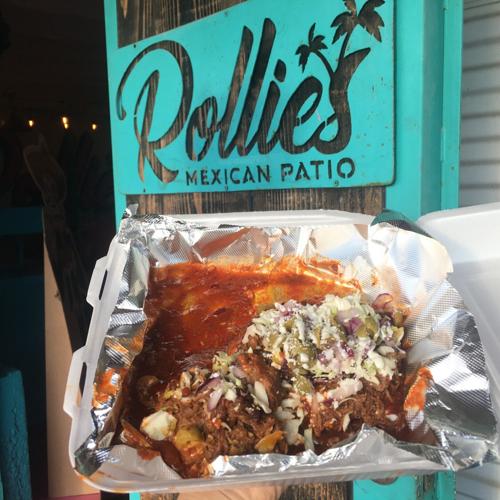 Flat enchiladas at Rollies