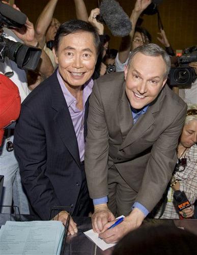 Star Trek's 'Mr. Sulu' marries longtime partner  